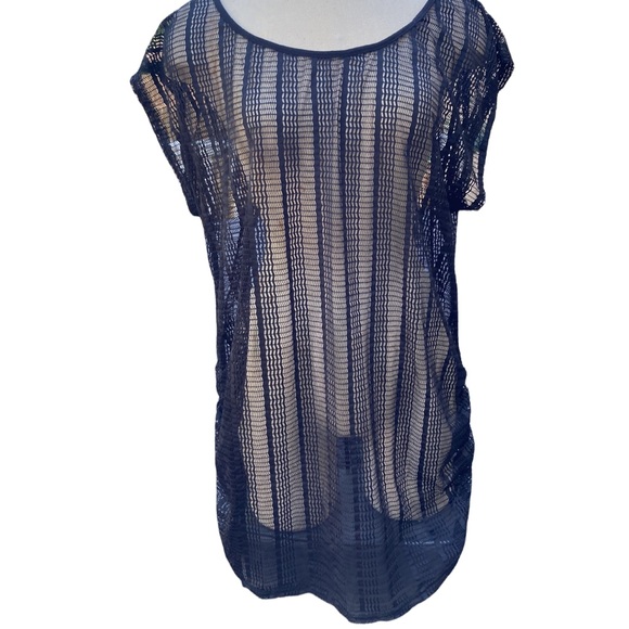 ⚜️Coast To Coast Black Bathing Suit Cover Up W/ Ruching on each side! EUC! - Picture 2 of 7